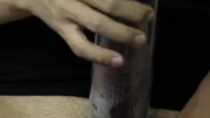 Asian Guy with Penis Pump Until He Cums