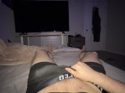 Vocal male can’t help but moan and make a mess 3/16