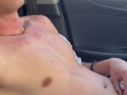 I Get Horny In Car Moaning Uncontrollably While Grabbing My Monstrous Cock ✊🍆 15/16