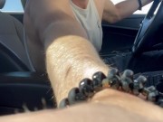 Public Car Masturbation As Cars Drive By Big Cock Hung🍌👋💦 1/16