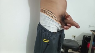 Big uncut cock masturbating I record myself