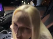 Fucked Busty Sexy Blonde In A Car and Came On Her Face 8/16
