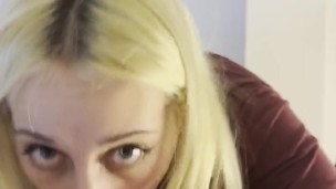 I cum in my stepsister's mouth while she's talking to her boyfriend