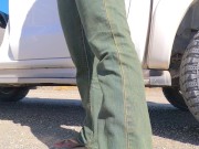 Sexcation Part 4 - Pissing next to the road and getting daddy to eat my pissed pussy clean 6/16