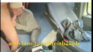 Picked Up a Horny Guy at a Rest Stop and Fucked Him Hard in My Truck