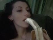 Gioco con la banana pensando al tuo cazzo duro 16/16