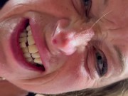 Gorgeous, CUM Slut GILF has to have CUM on her face, hands, down her throat. Gags, chokes happily. 12/16