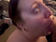 Hot thick girlfriend sucks the best dick on her knees 14/16