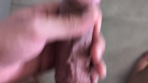 Cumming with my cockring and my massive Ballstetchers