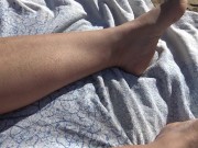 french amateur milf lets perverted man cum on her pussy on the beach 7/16