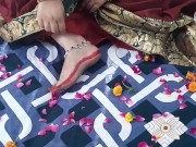 NEWLY MARRIED COUPLE CELEBRATE FIRST NIGHT IN HINDI 1/16