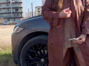 She Couldn’t Wait to Get Home… Risky Squirting Between the Buildings 9/16