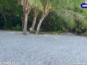 Filled a stranger's mouth with cum on the beach before anyone caught us! 16/16