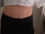 BIMBO SECRETARY with HUGE TITS Get's FUCKED wearing MINI SKIRT and HEELS 1/16