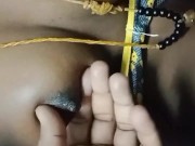 முலை காம்பை வெறியுடன் கிள்ளி | My Oiled Nipples Tormented, I Scream in Tamil BDSM - IndianHotwifeX 10/16