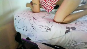 EBONY INDIAN STRIPPER DOES BONDAGE ROLE PLAY AT A PARTY BDSM COSPLAY