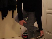 Male Desperation & Wetting - Please let me use the Toilet!!! 2/16