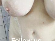 Hot mature milf taking a shower big natural breast 6/16