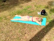 Smeared with cream, and fucked a married MILF while her husband was running. 1/16