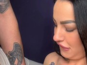 Perfect sloppy POV blowjob Part 2 – Deepthroat, eye contact & cum all over her tits 14/16