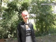 18 years cute brunette first porno casting. 3/16