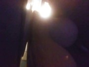 College Girl First Video Playing With New Toy in the Bathroom Big Booty Latina Pussy