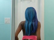 Petite Ebony Cutie Shows Off Her Curves and Sexy Pretty Pussy 10/16