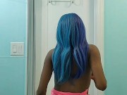 Petite Ebony Cutie Shows Off Her Curves and Sexy Pretty Pussy 11/16