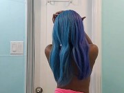 Petite Ebony Cutie Shows Off Her Curves and Sexy Pretty Pussy 12/16