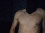 Masked man edging himself, whimpering and heavy breathing 9/16