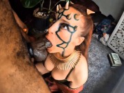 Zabrak vs. Twi'lek: Sloppy Showdown in Deepthroat Domination 10/16