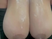 Big Tits with cream. Big boobs exciting 8/16