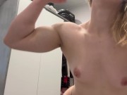 School girl shows off her muscles 14/16