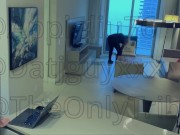 Asian MILF gets INSANELY fucked by 2 BBC movers!!!! 10/16