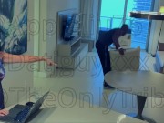 Asian MILF gets INSANELY fucked by 2 BBC movers!!!! 4/16