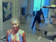 Asian MILF gets INSANELY fucked by 2 BBC movers!!!! 7/16