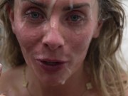 BONNIE BLUE COVERED IN CUM after GANGBANG BUKKAKE
