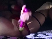 Hot tattooed girl exciting a new toy 9/16