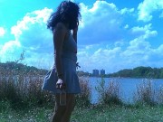 SOLO FEMALE PORN STAR GOES OUT CAMPING PUBLIC