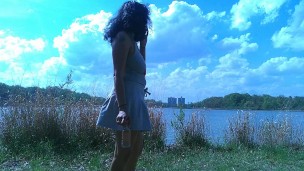 SOLO FEMALE PORN STAR GOES OUT CAMPING PUBLIC