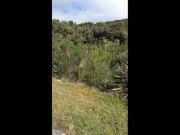 Trashy Kiwi MILF pisses on roadside with oncoming traffic 9/16