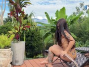 I love to fuck outdoors! Pool day and wild sex. 1/16