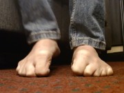 Toe Fetish Curled Spread Wiggling Closeup Toe Fist SFW 7/16