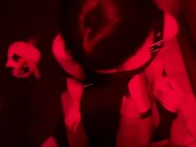 cosplay Hinata getting facefucked while she looks up with pink eyes 2/16