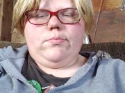 Smoker plays with boobs 14/16