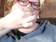 Smoker plays with boobs 3/16