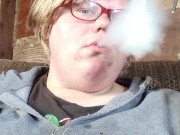 Smoker plays with boobs 6/16