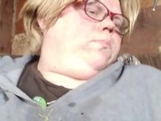 Smoker plays with boobs 8/16