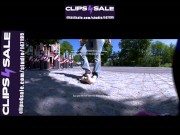 Preview clip | Girl with her favorite shoes Nike Shox worn with nylons and the evil teddy bear 8/16