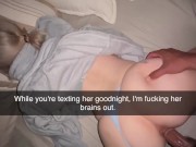 Cheating Teen Slut Takes Thick 7 INCH BBC at College with Panties On — Snapchat it All! 13/16